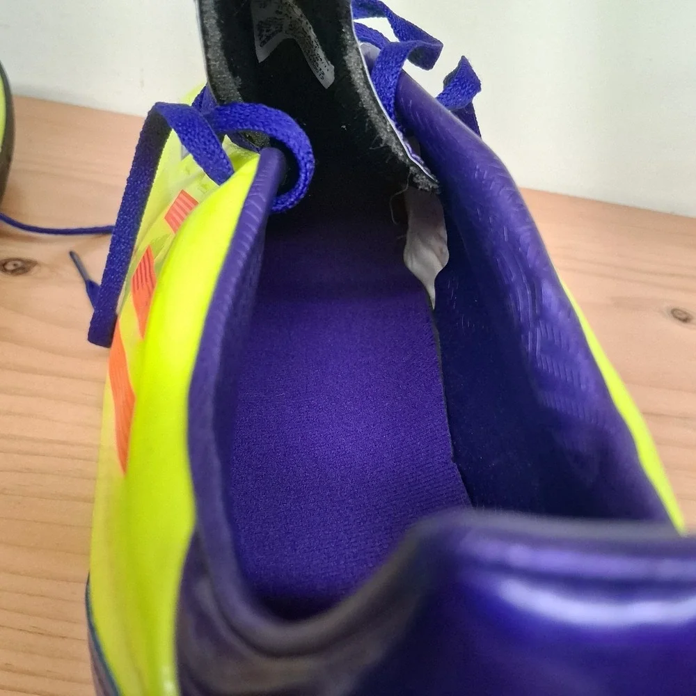 Adidas F50 TRX F10 Indoor Soccer Shoes Men's Size 12 Neon Yellow Purple
